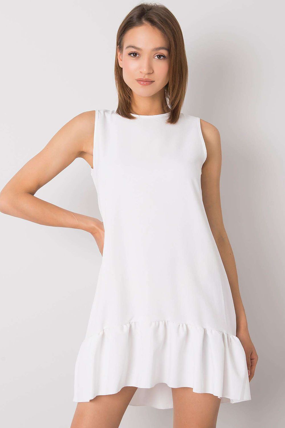 BoutiqueLua Sleeveless Casual Mini Dress with Ruffle Hem -