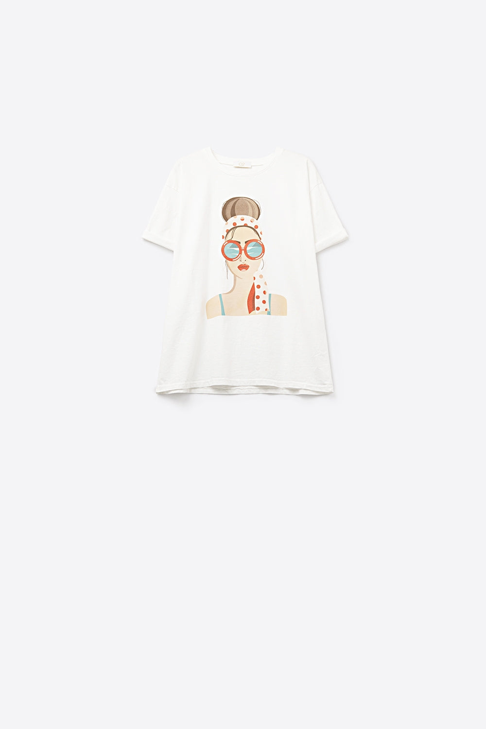 White T-shirt made in Italy with a vintage girl graphic - T-Shirts