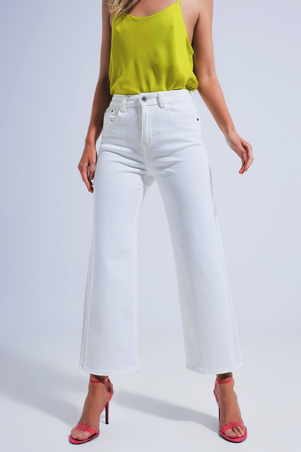 Wide leg jeans in white - Jeans