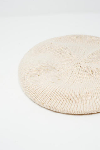 Béret en laine beige