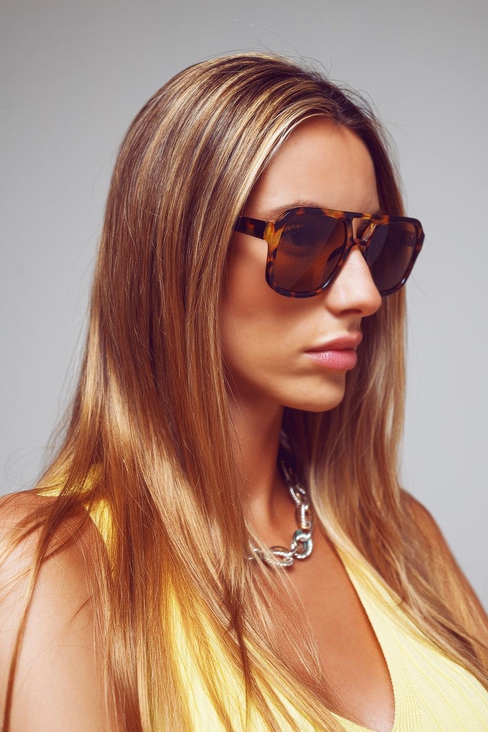 70´s Aviator Sunglasses In Tortoise Shell Q2  BoutiqueLua