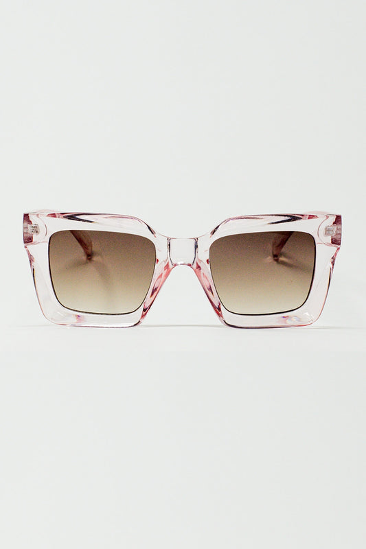 90's Squared Sunglasses in Pink - Sunglasses