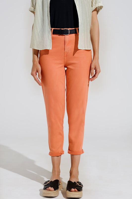 Ankle skinny Basic Jeans in orange - Jeans