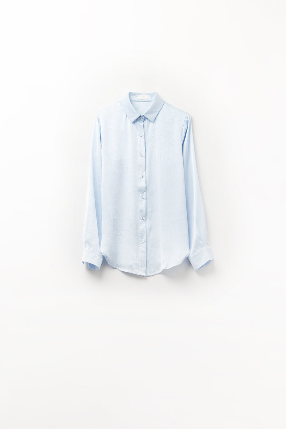 Baby Blue Buttoned Shirt in satin