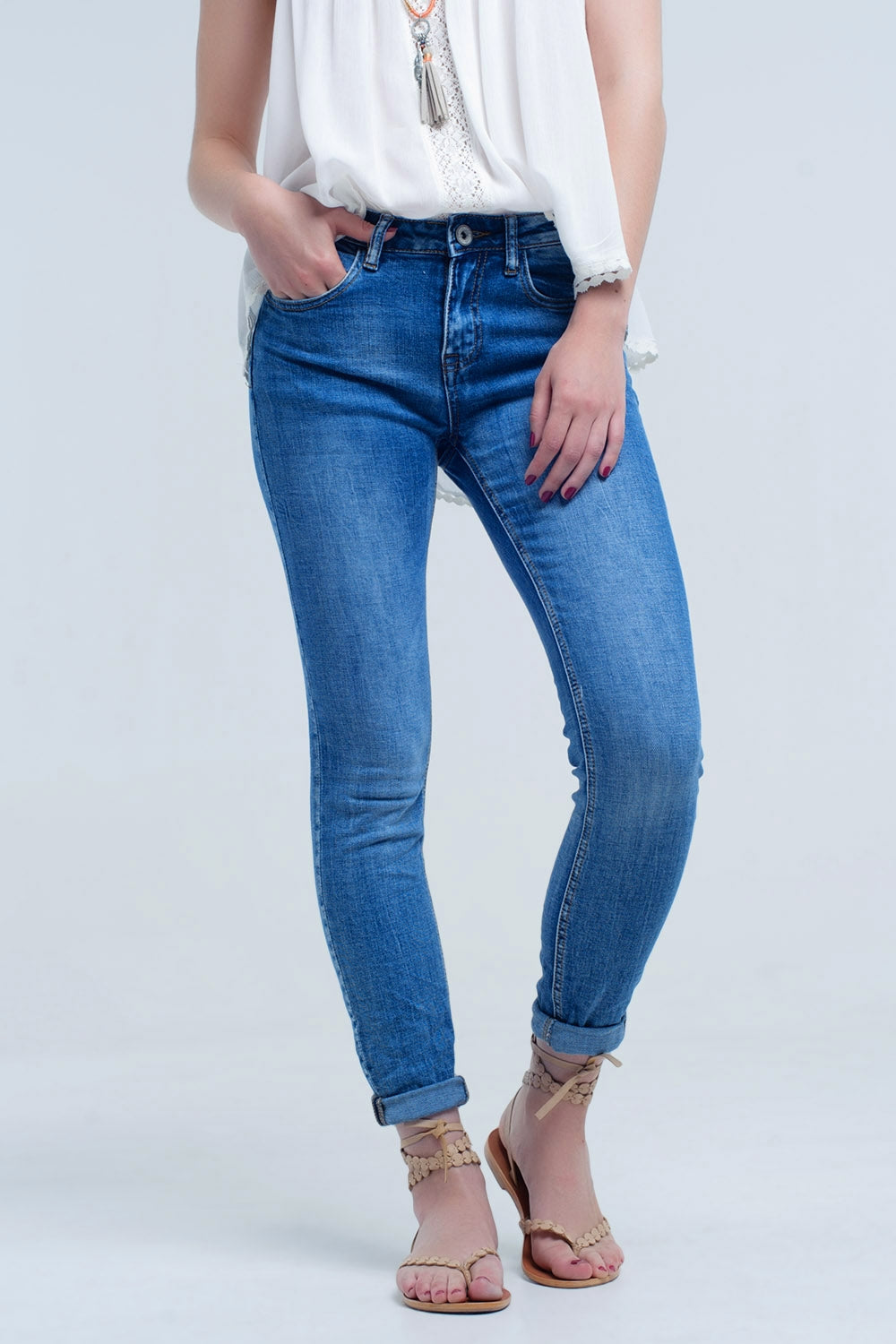 Basic jeans pants with pockets - Jeans