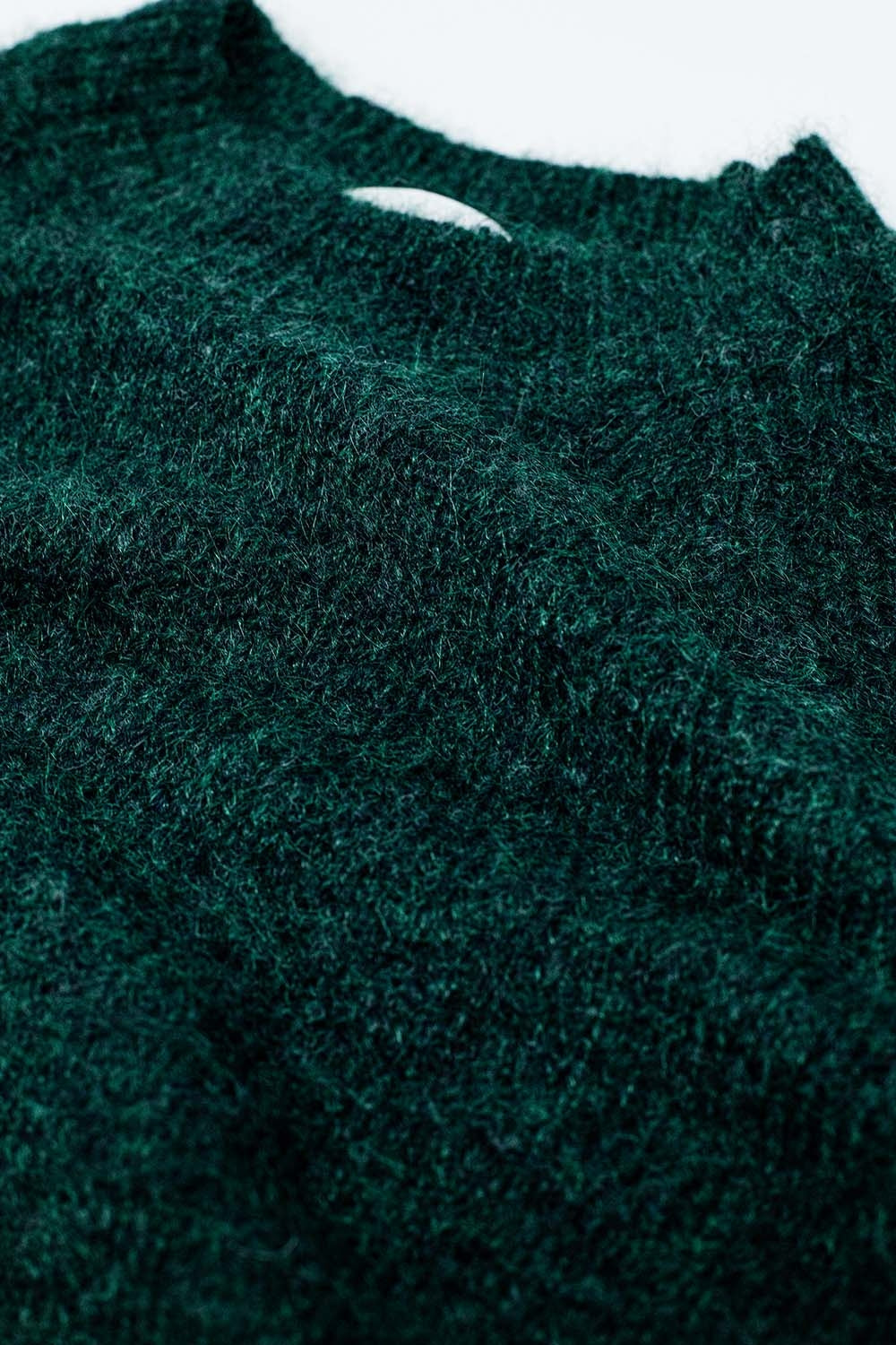 Basic Knited Crew Neck Sweater in Emerald Green Q2 Sweaters BoutiqueLua