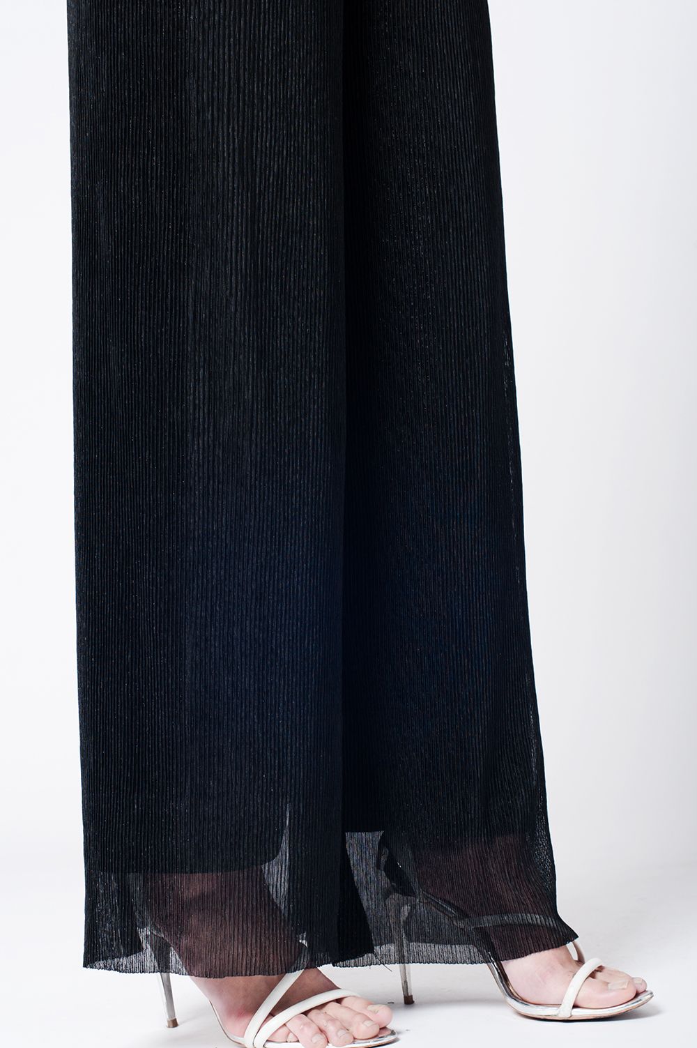 Black cheesecloth pants - Trousers