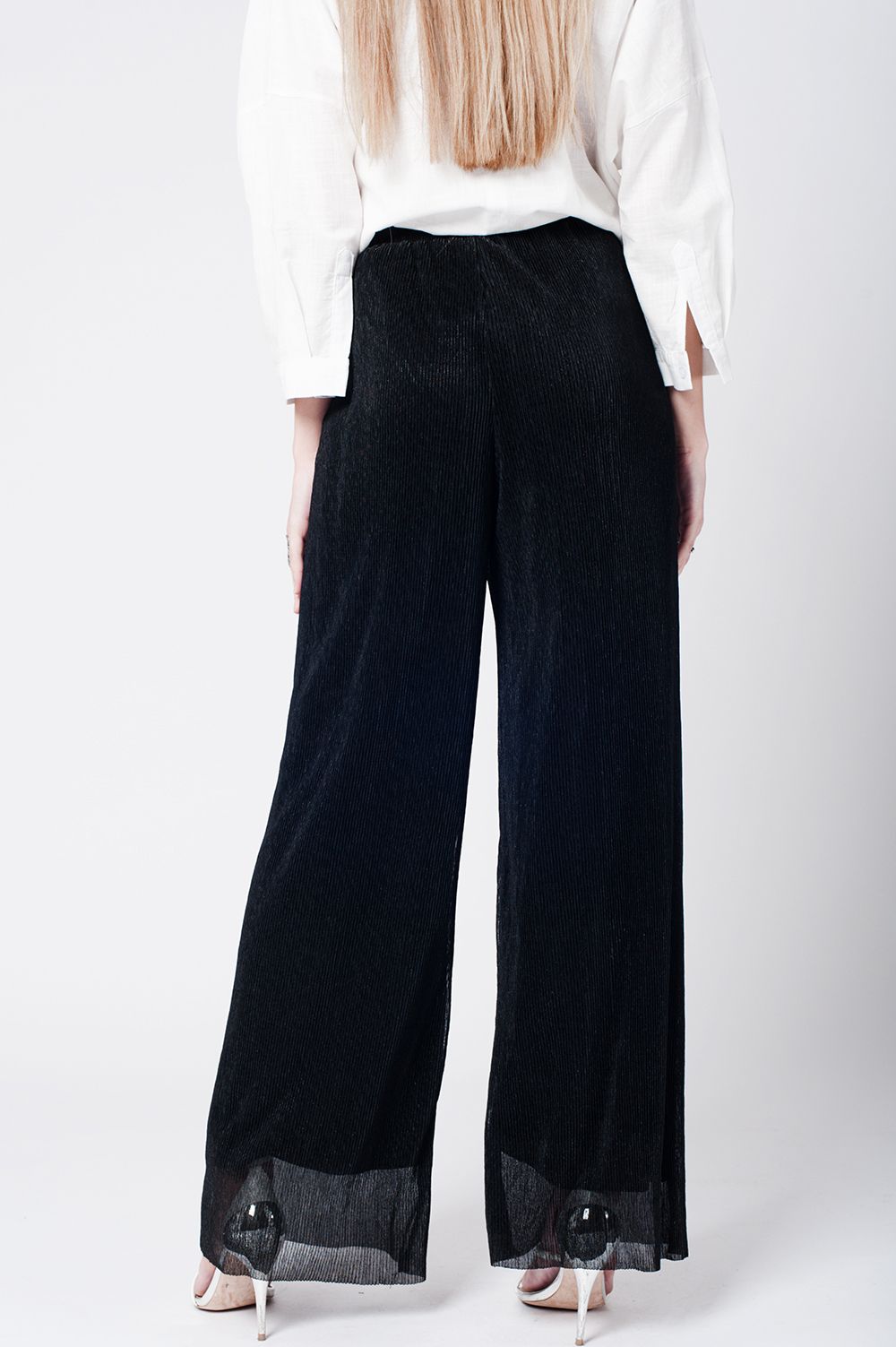 Black cheesecloth pants - Trousers
