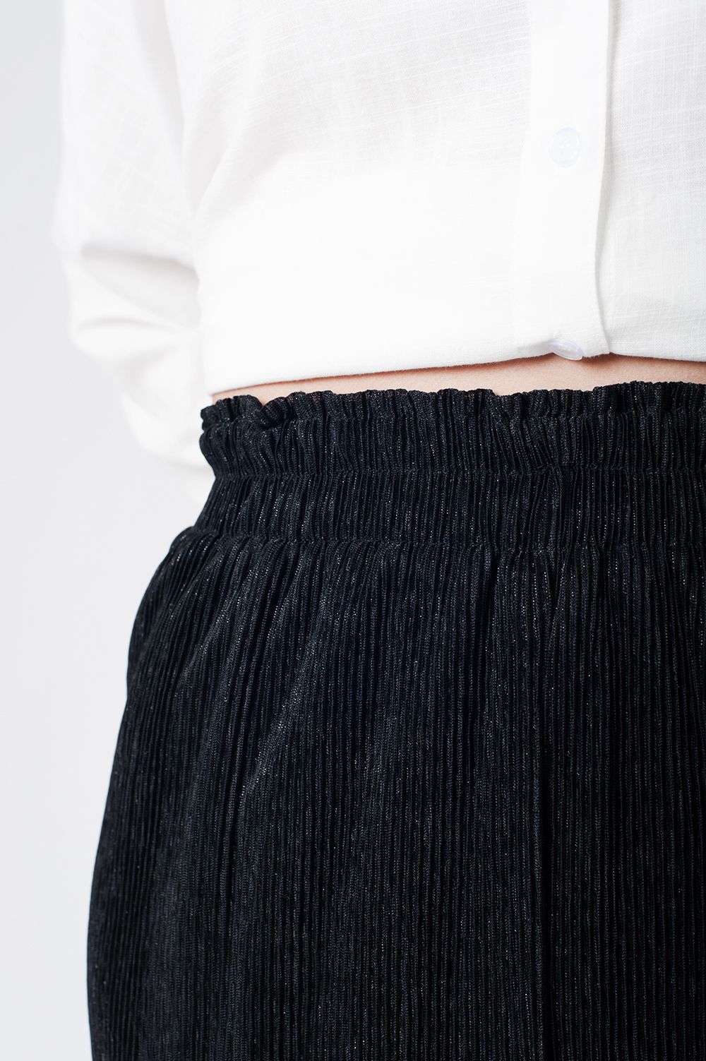 Black cheesecloth pants - Trousers