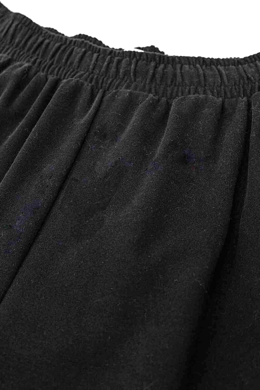 black jogger pants with elastic waist - Trousers