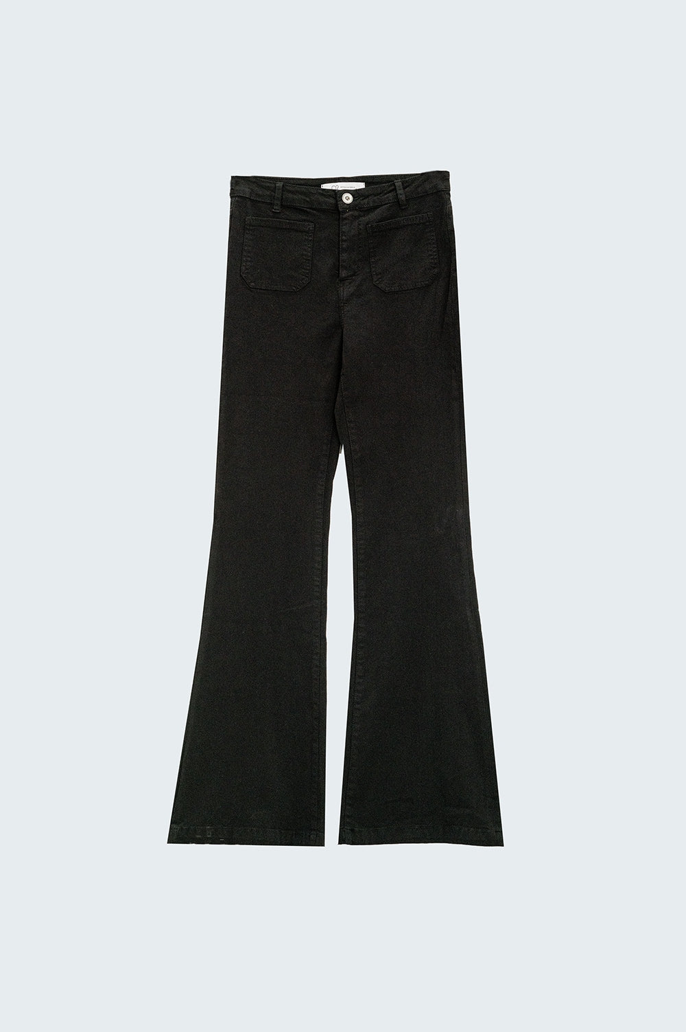 Black Skinny Flared Jeans With Front Pocket Detail - Jeans