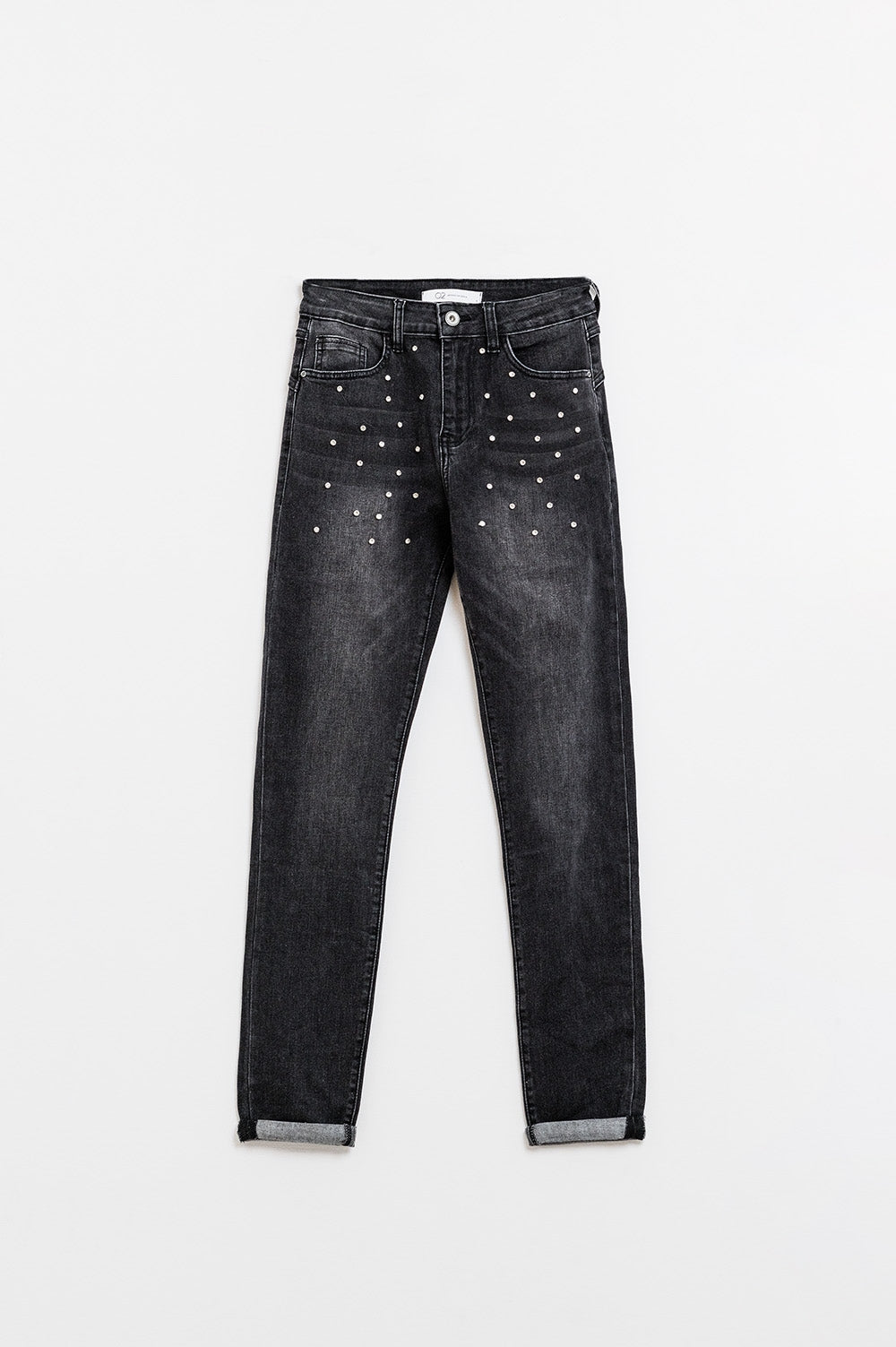 Black Skinny Jeans WIth Rhinestones Q2 Jeans BoutiqueLua