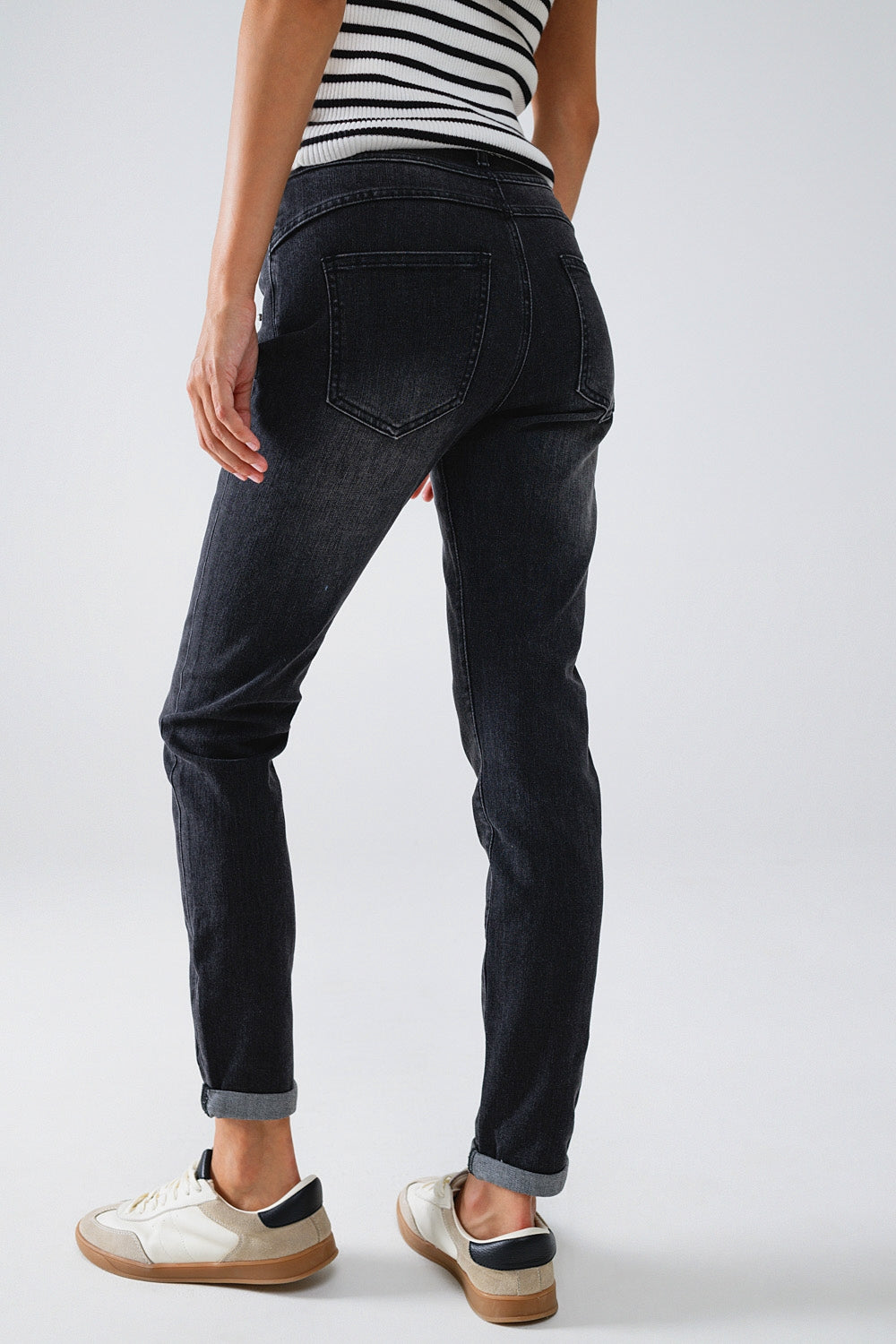 Black Skinny Jeans WIth Rhinestones Q2 Jeans BoutiqueLua