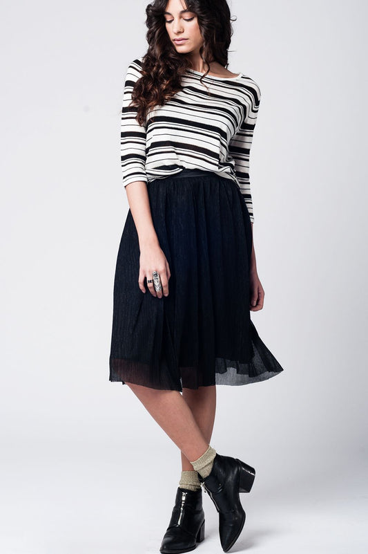 Black striped knit sweater - Jumpers