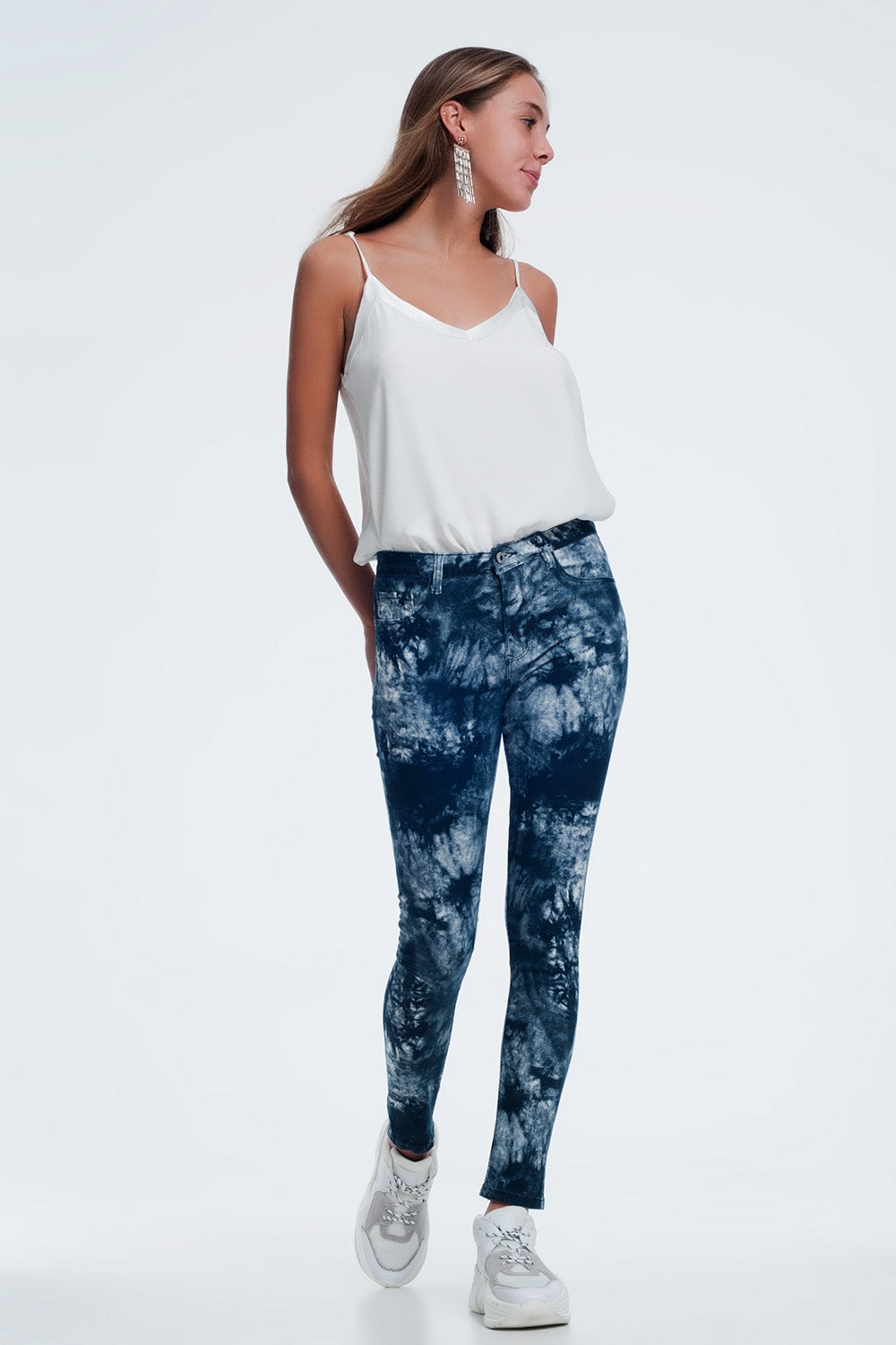 Blue tinted slim pants - Trousers