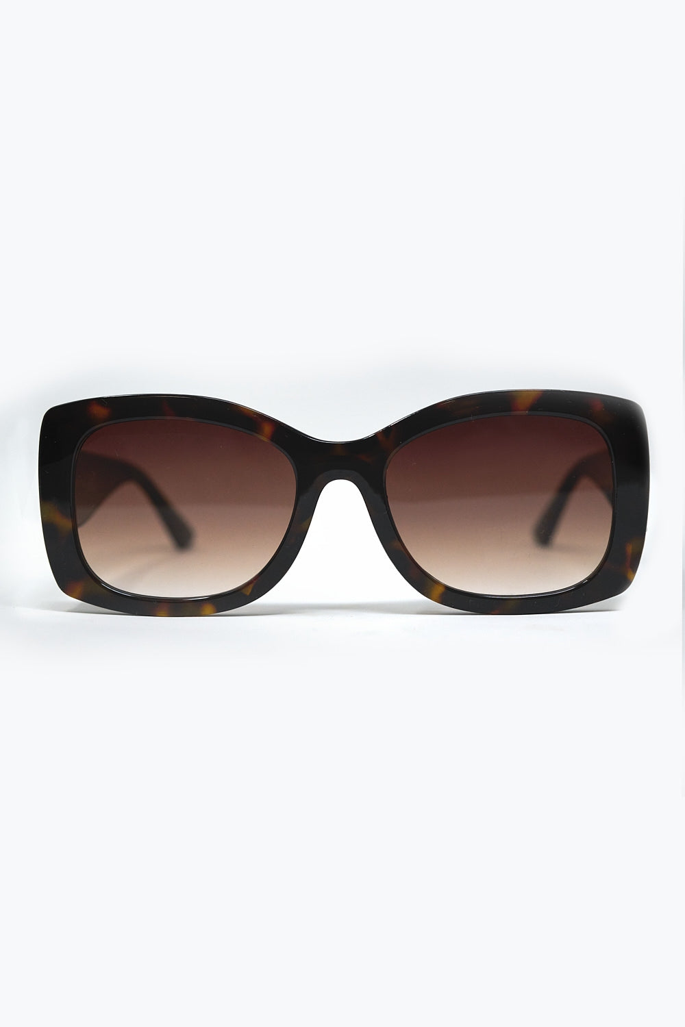 Brown Oversized Oval Sunglasses in Acetate -