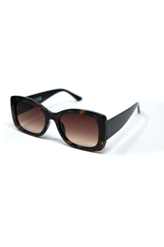 Brown Oversized Oval Sunglasses in Acetate -