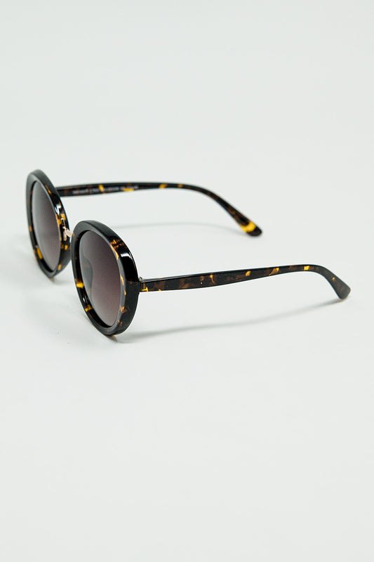 Brown Sunset Spot Oval Shaped Sunglasses - Sunglasses