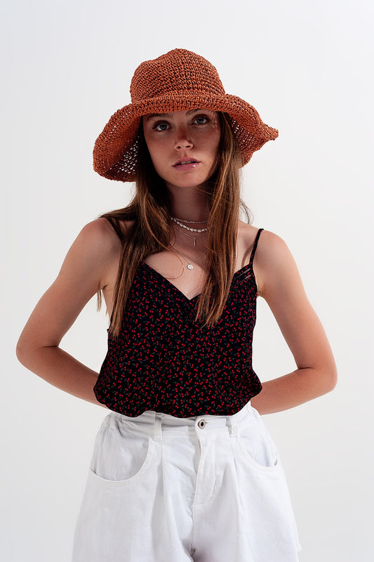 Cherry top in black - Tops