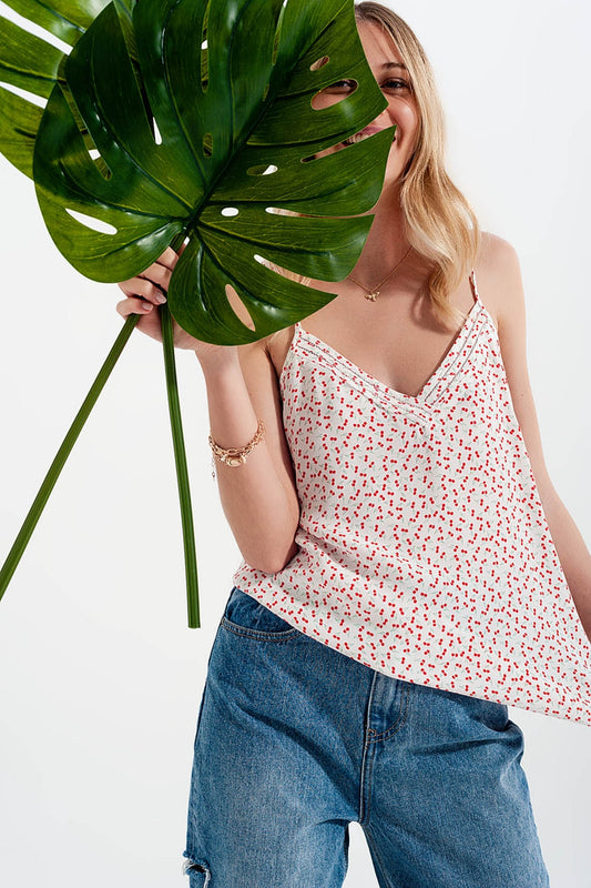 Cherry top in cream - Tops