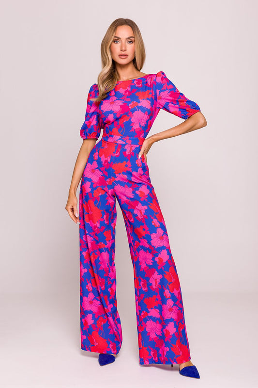 Colourful Statement Jumpsuit with Bold Floral Print multicolor - Jumpsuits