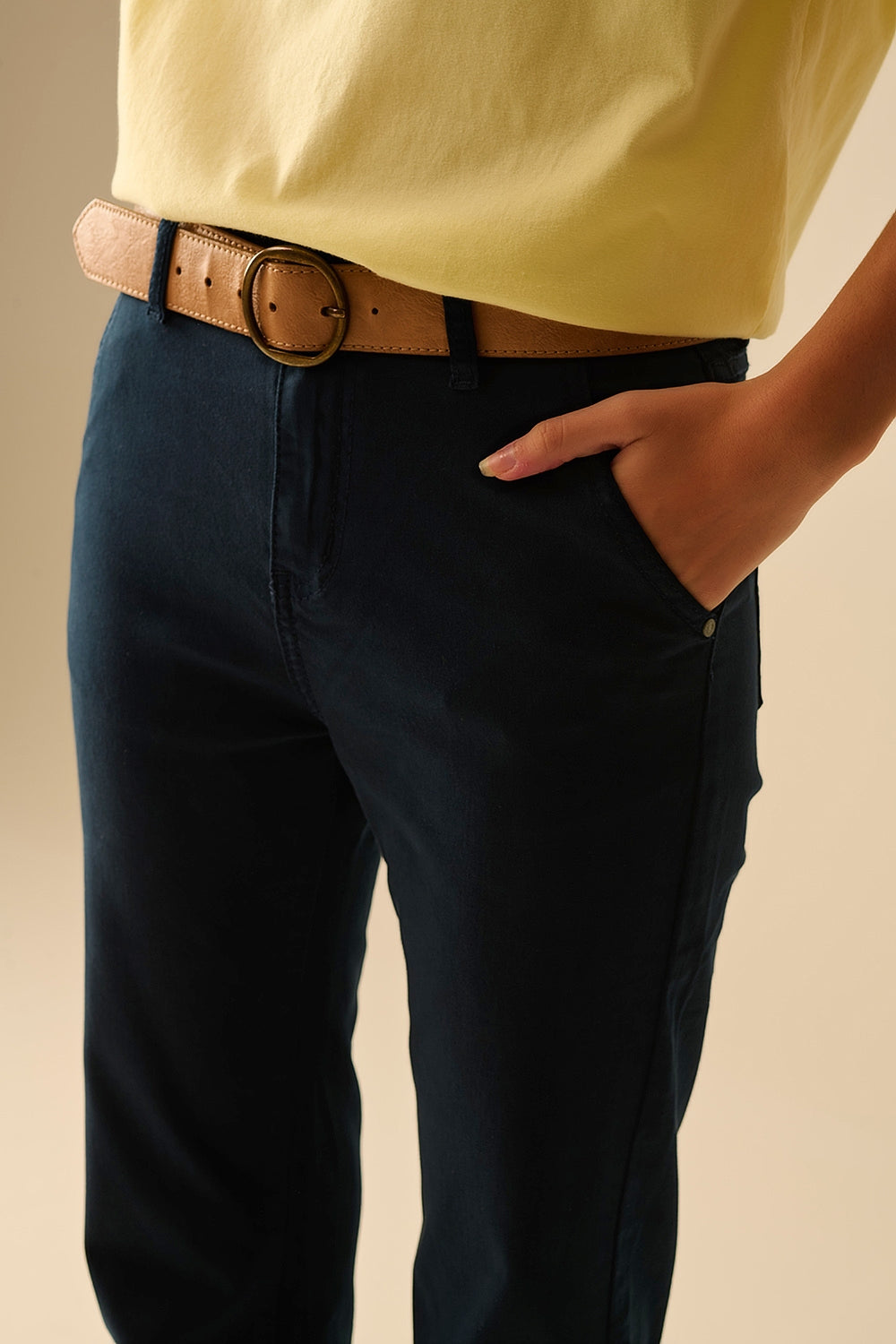 Comfy Stretcy Denim Navy Flared Jeans