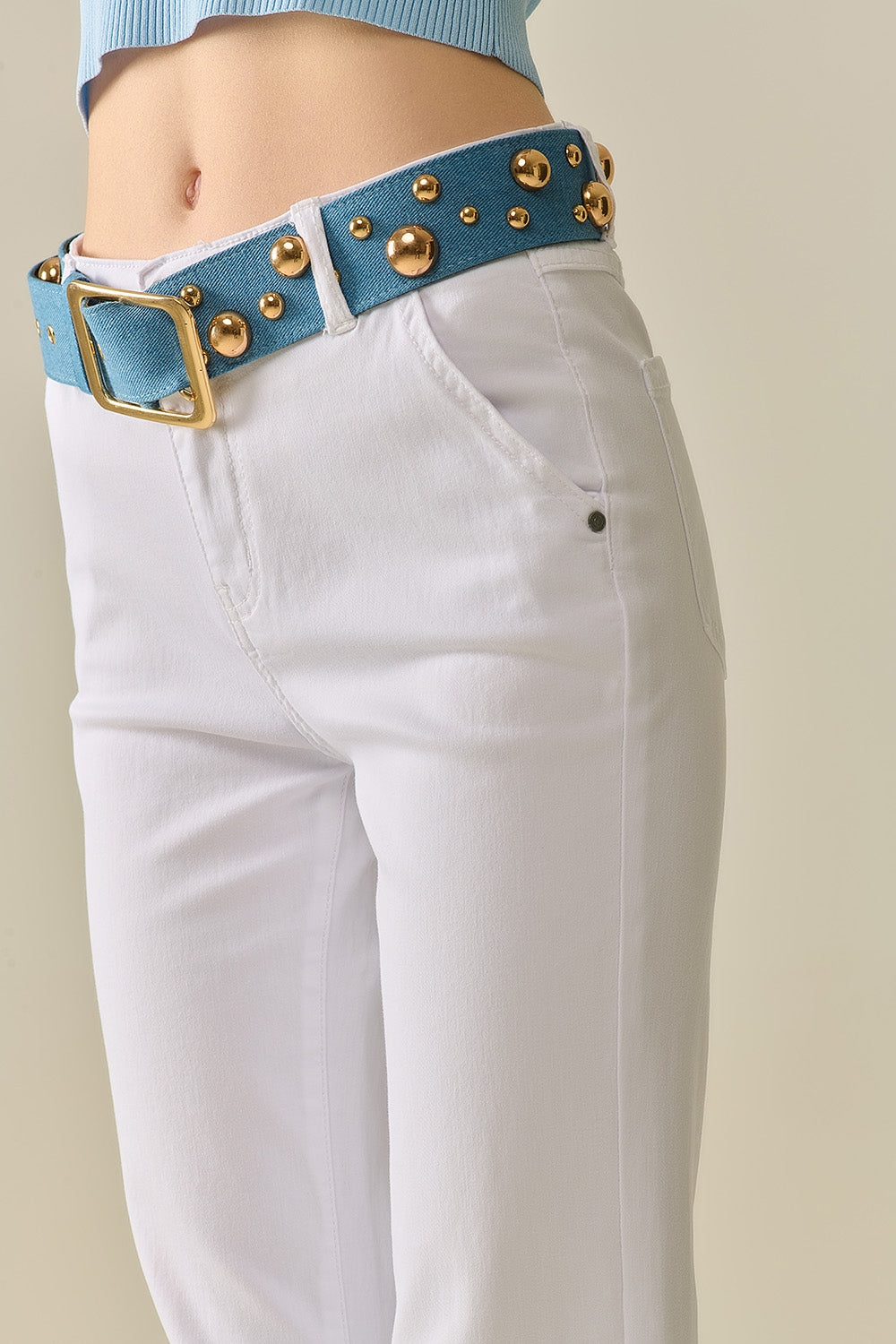 Comfy Stretcy White Flared Pants