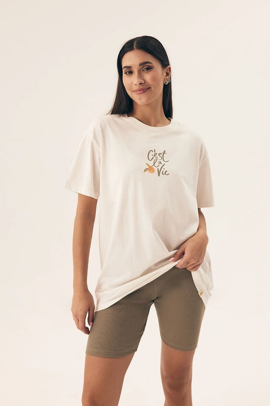 Cotton Pyjama Set for Ladies beige - Pyjama Set
