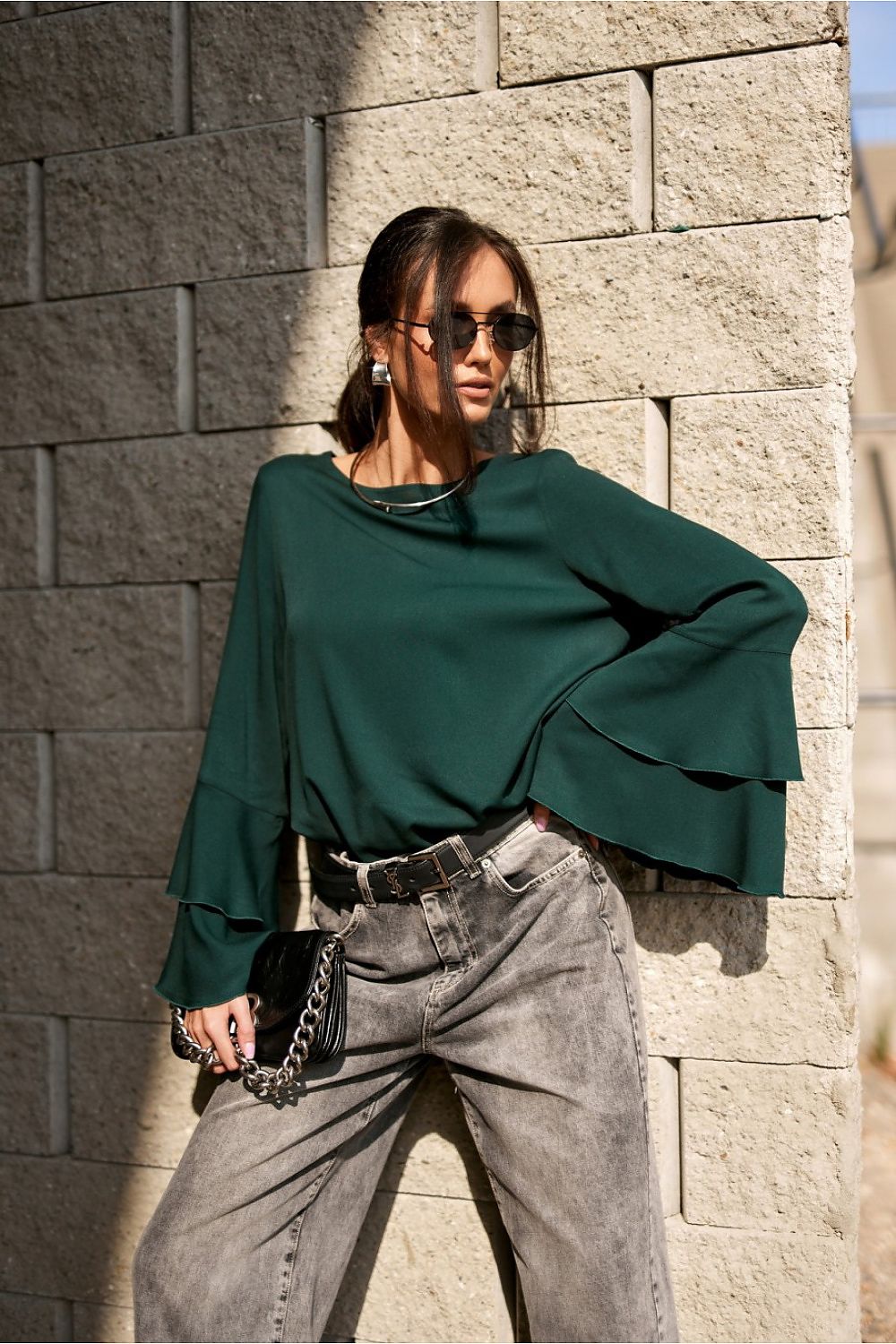 Blouse green -