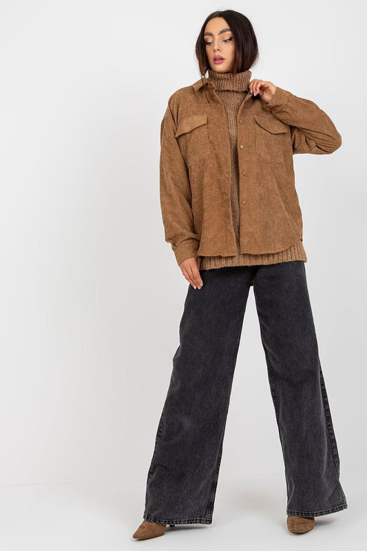 Men's Corduroy Long Sleeve Button-Down Shirt - Jackets