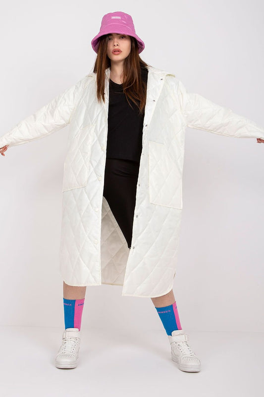 Versatile Quilted Long Coat with Hood - Coats
