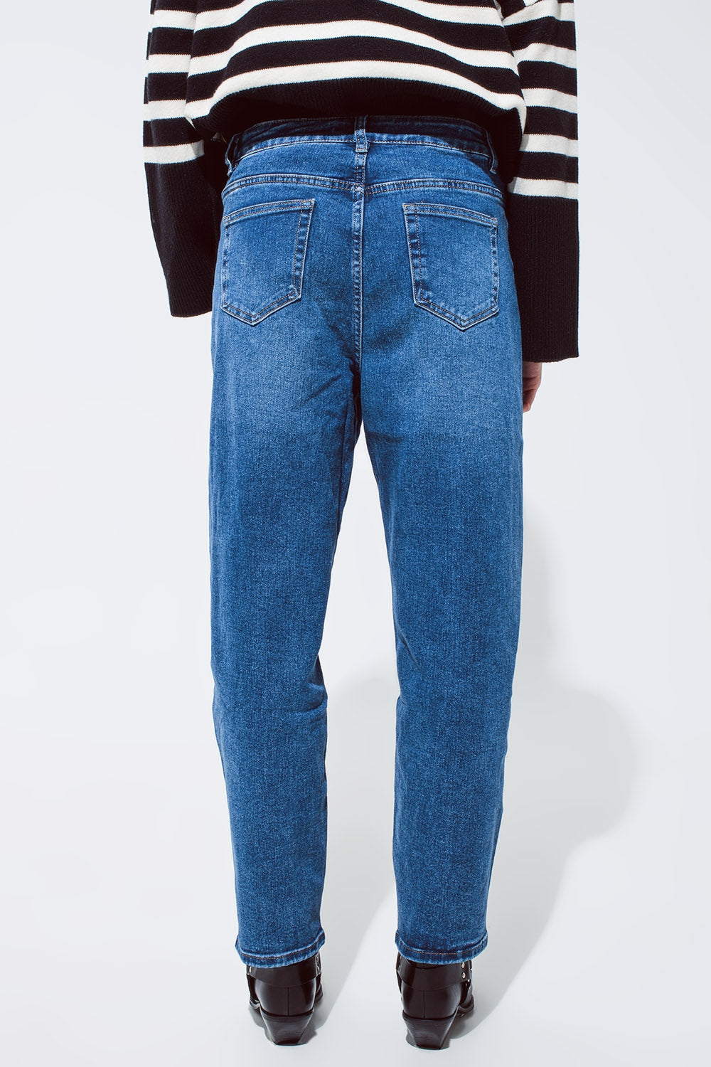Dark blue oversized boyfriend jeans Q2 Jeans BoutiqueLua