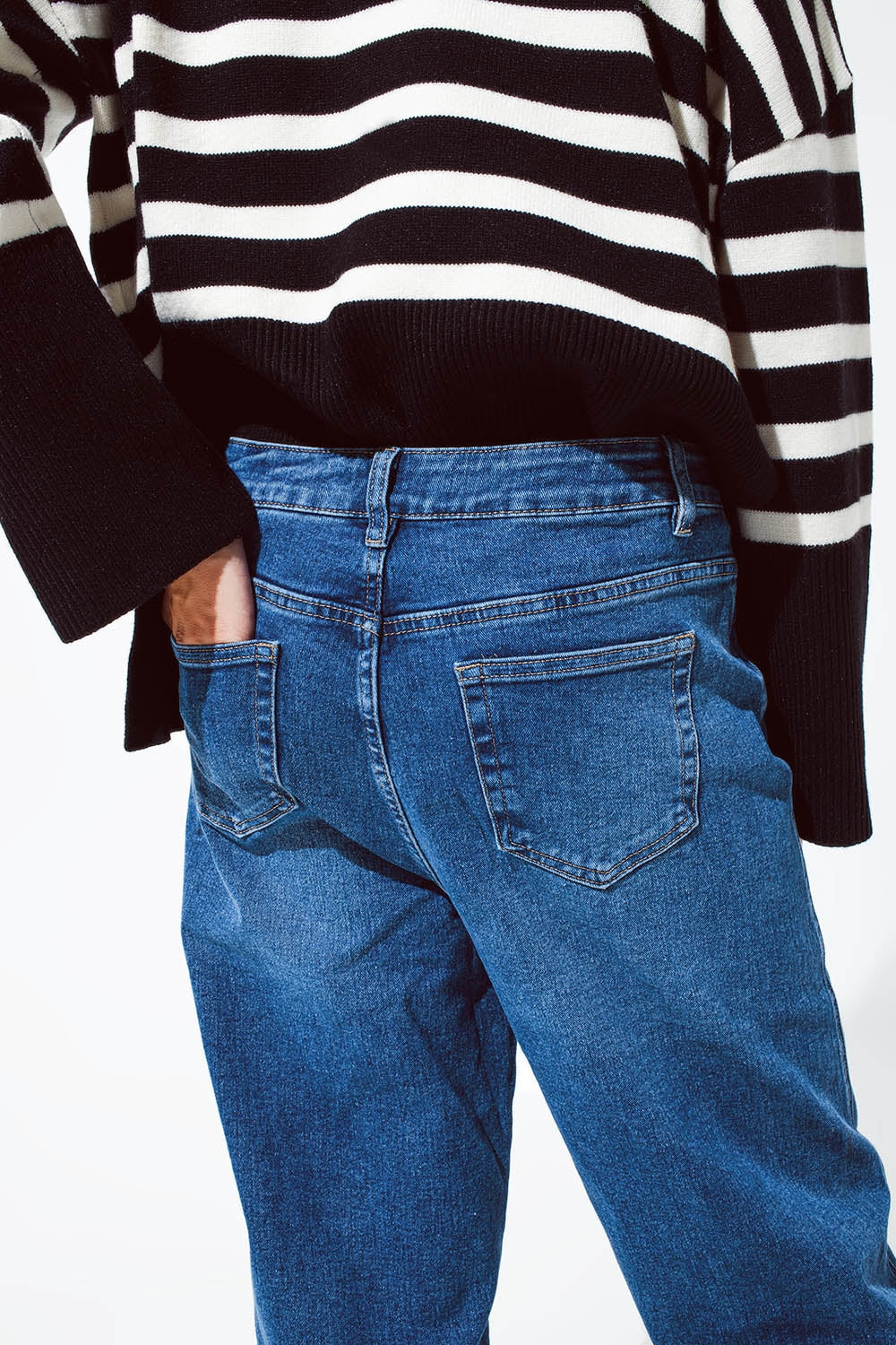 Dark blue oversized boyfriend jeans Q2 Jeans BoutiqueLua