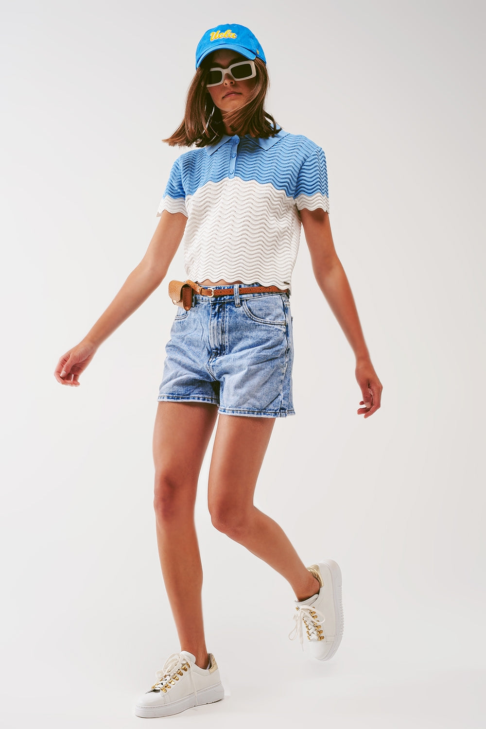 Denim short in light blue wash Q2 Jeans BoutiqueLua