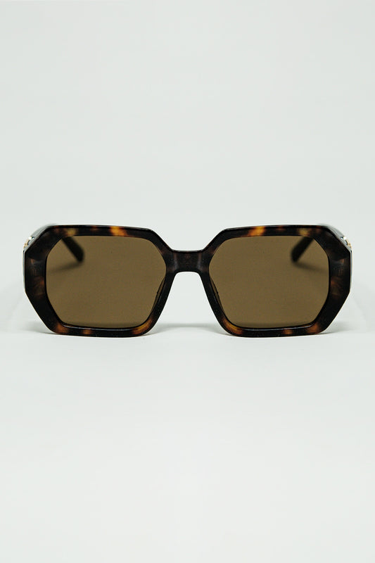 Diamond-Shaped Sunglasses In Ember with Tinted Lenses in Tortoise Shell - Sunglasses