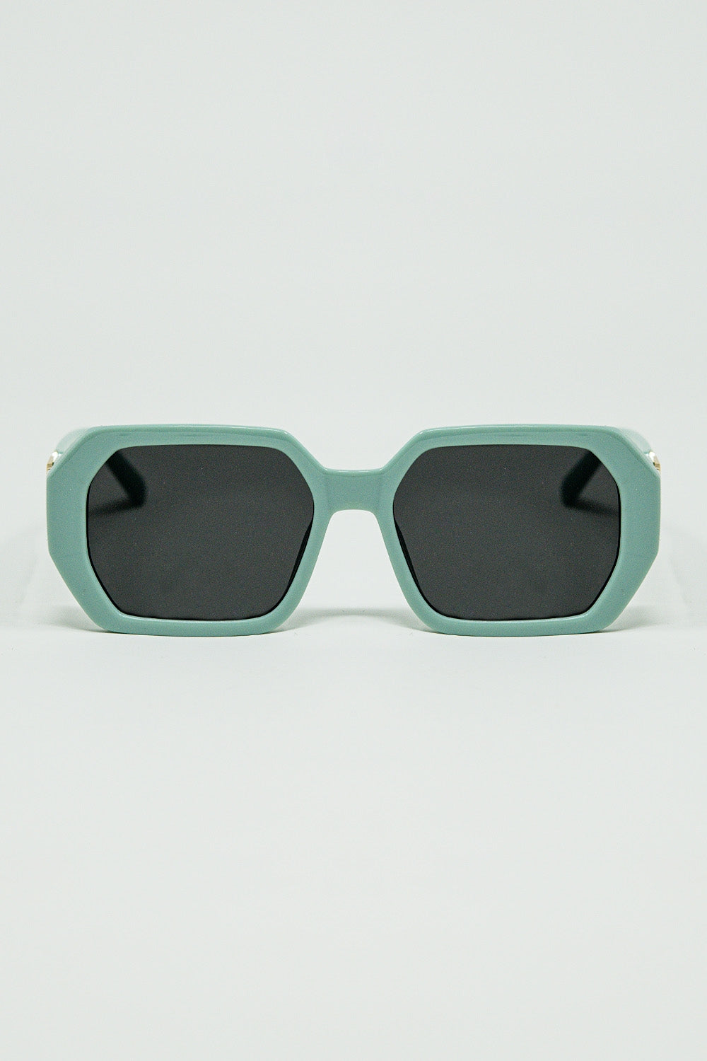Diamond-Shaped Sunglasses with light Emerald Lenses - Sunglasses
