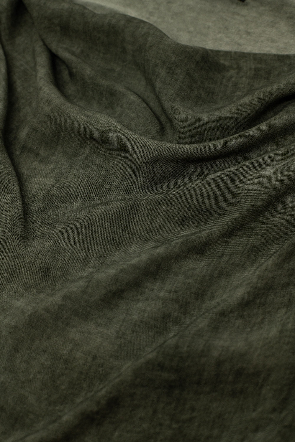 Draped top in khaki color and short sleeves - Tops