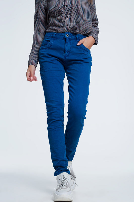Drop crotch skinny jean in blue - Jeans