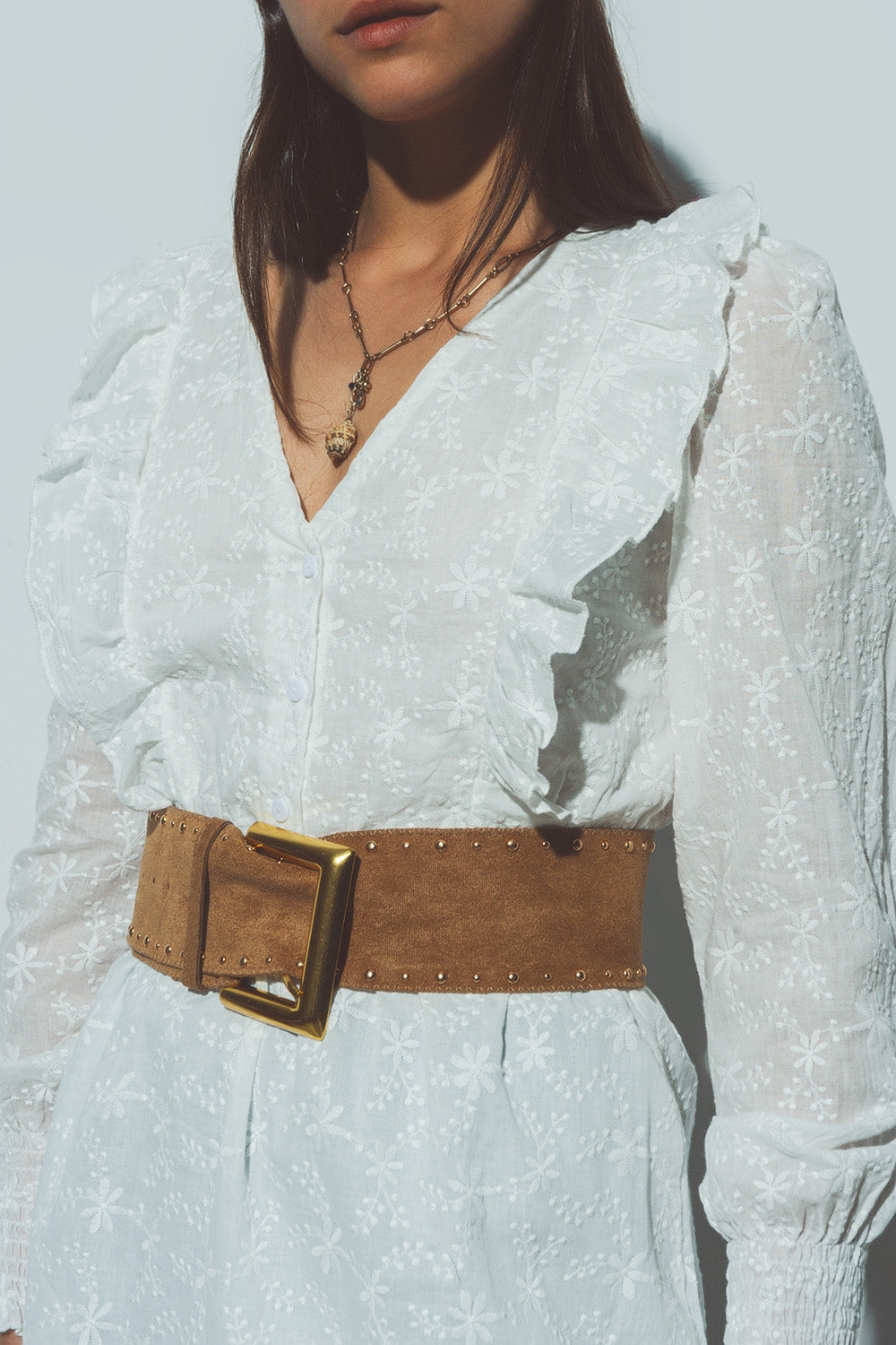 Floral Textured Mini Dress in White Q2 Dresses BoutiqueLua