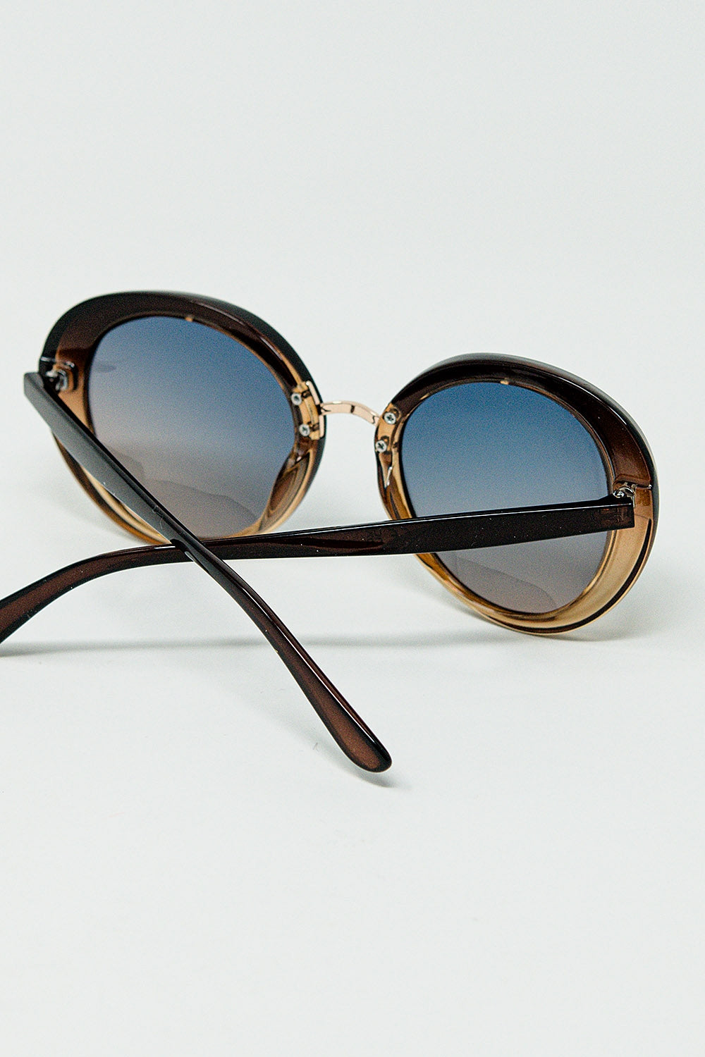 Golden Sunset Spot Oval Shaped Sunglasses - Sunglasses