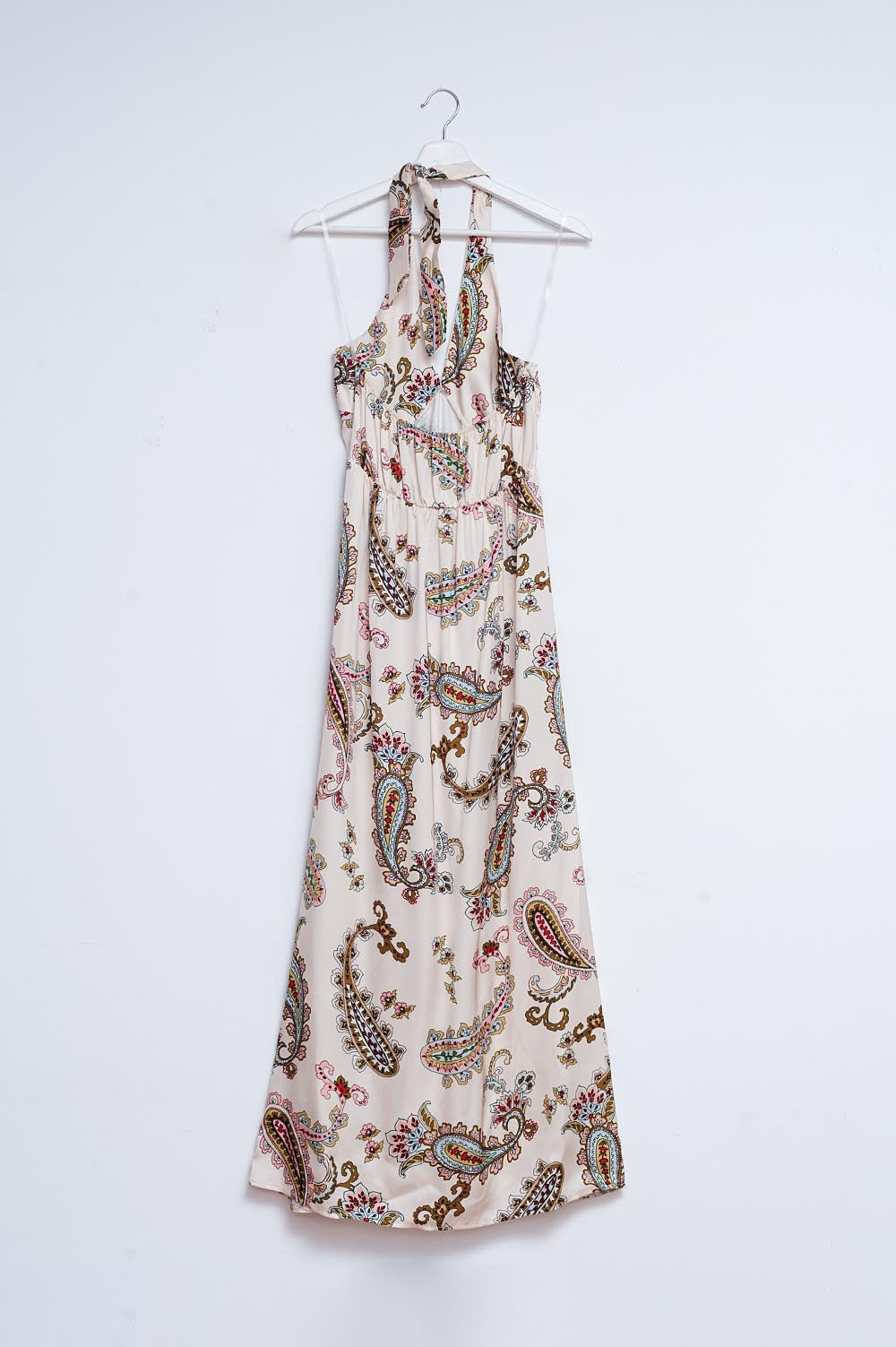 Halter neck maxi dress in paisley print Q2 Dresses BoutiqueLua