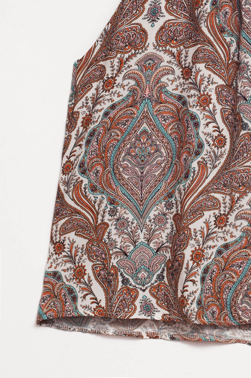 Halter top in beige paisley print - Tops