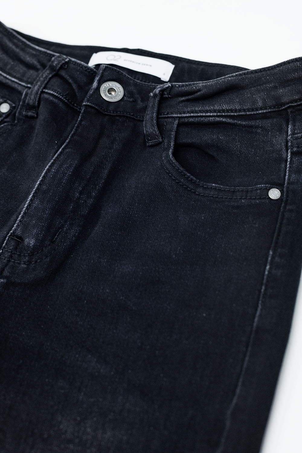 High waisted flare jeans in black Q2 Jeans BoutiqueLua