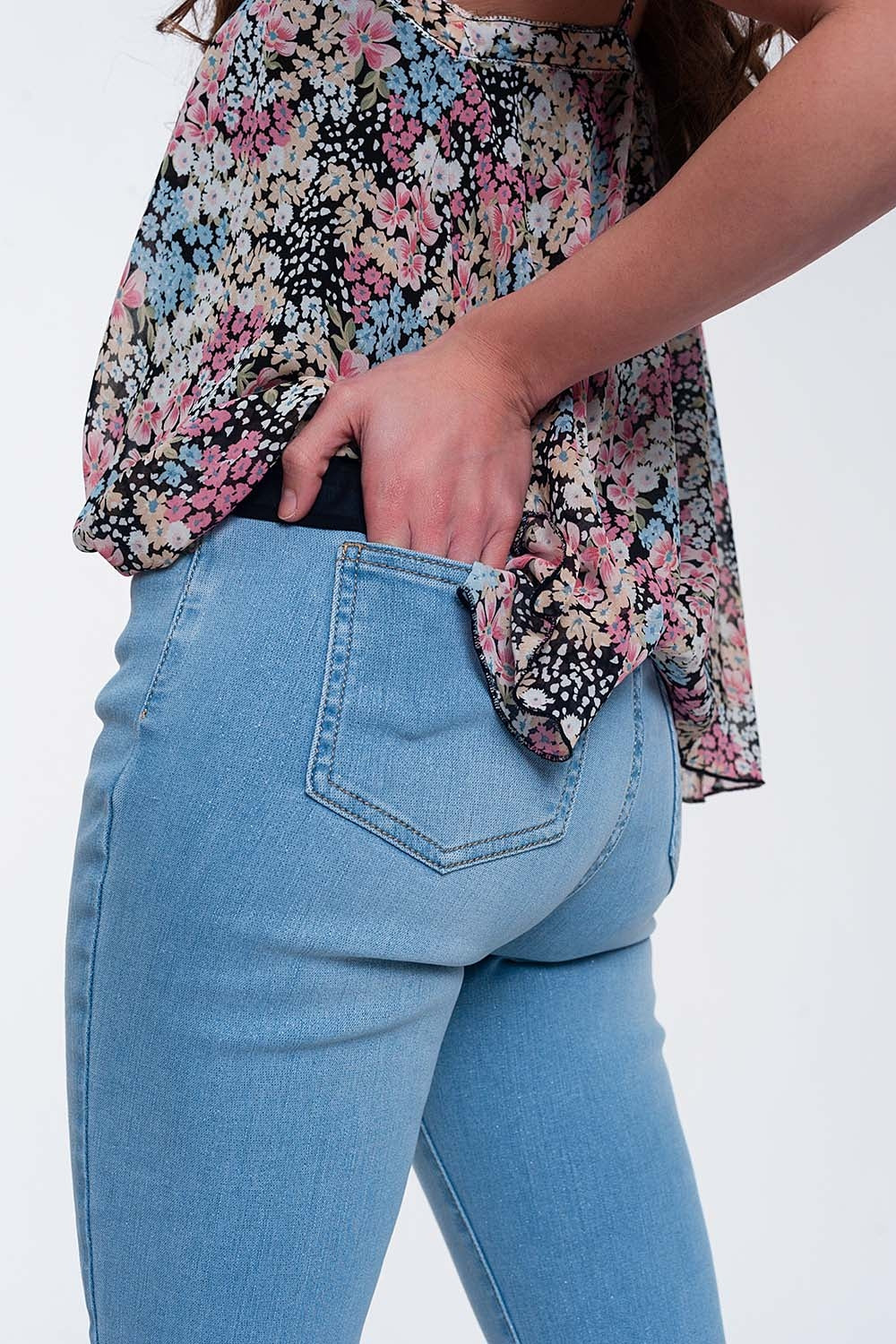High-waisted jeans with glitter Q2 Jeans BoutiqueLua