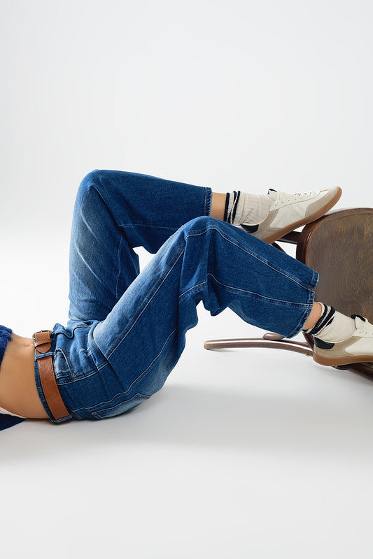 jeans with two side seams and balloon effect - Jeans