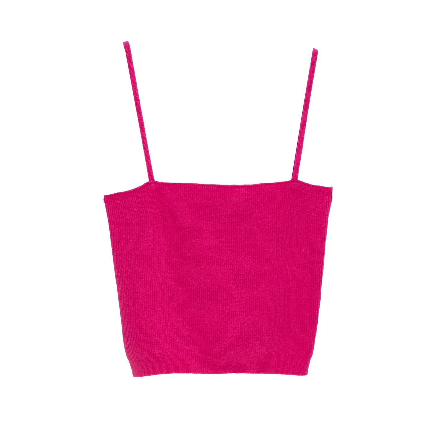 Knitted clean ribbed tank top in fucshia Q2 Sweaters BoutiqueLua