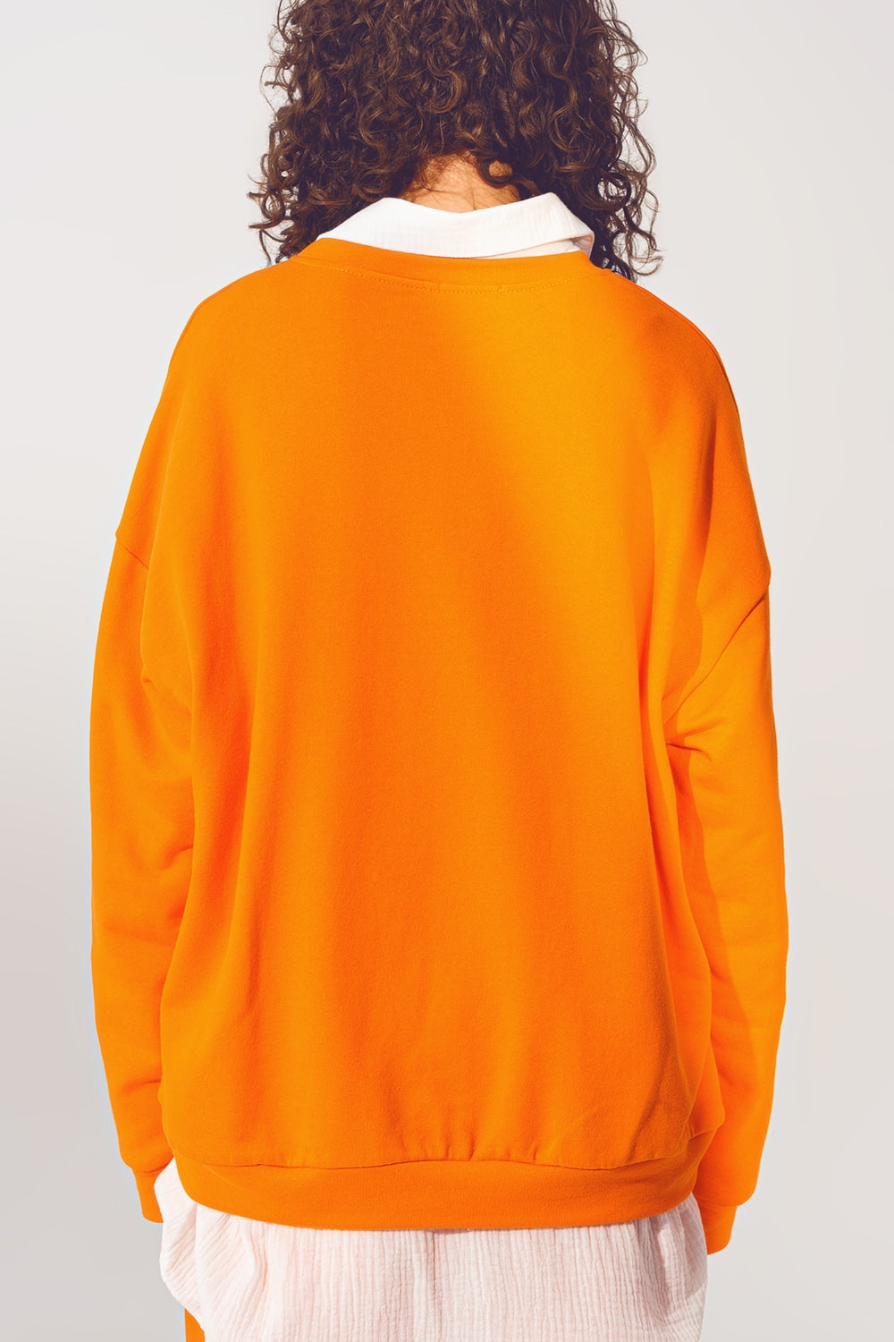 L'amour Text Sweater in Orange Q2 Sweaters BoutiqueLua