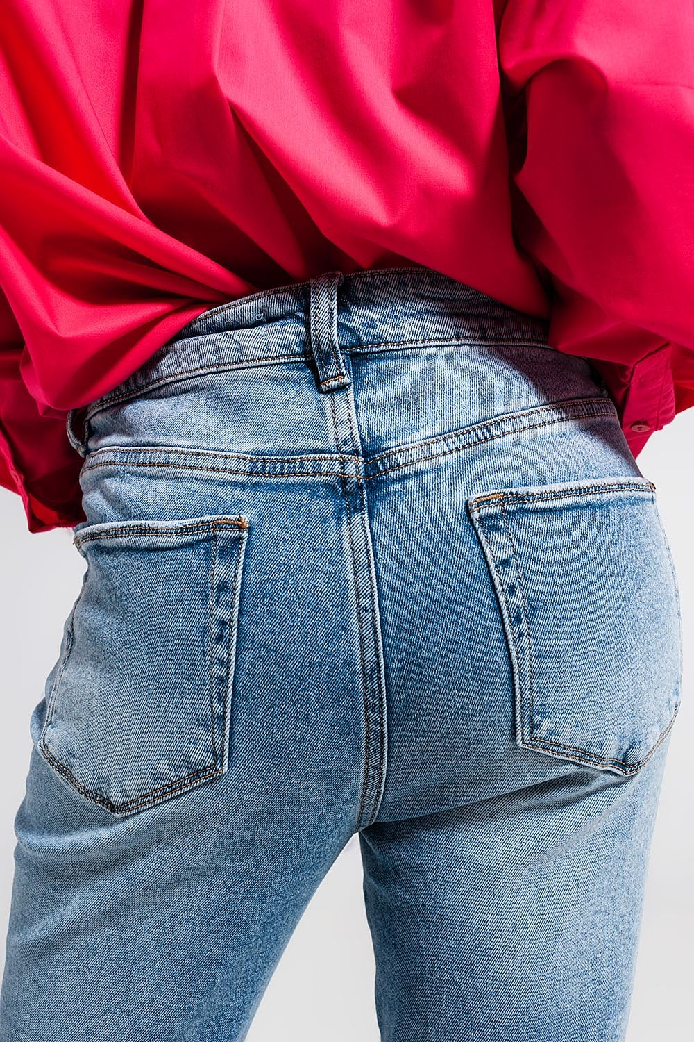 Light blue double rip jeans Q2 Jeans BoutiqueLua