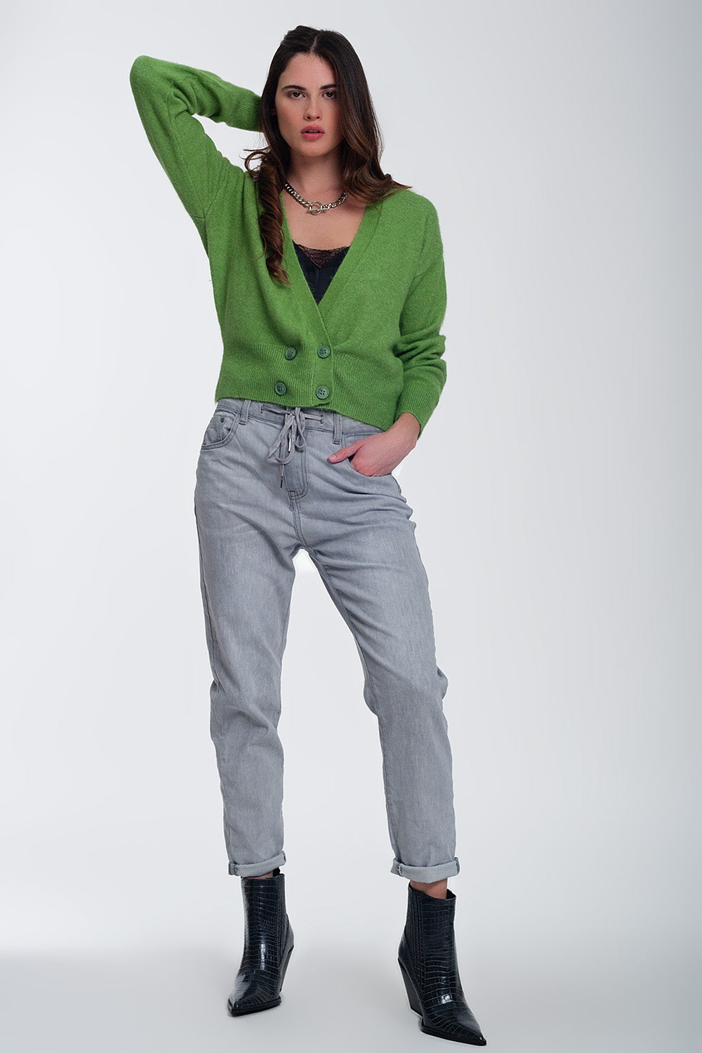 Lightweight jogger jeans in grey - Jeans