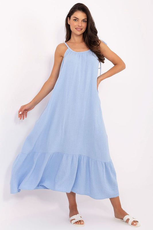 Lightweight Midi Daydress in Soft Blue blue one-size-fits-all - Dresses